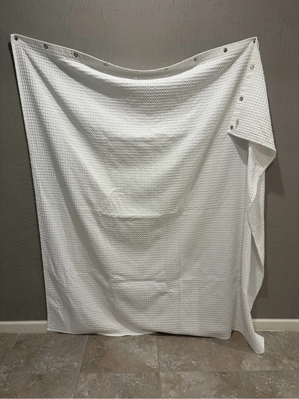 Threshold White Waffle-Textured Duvet Cover with Grommet Detail